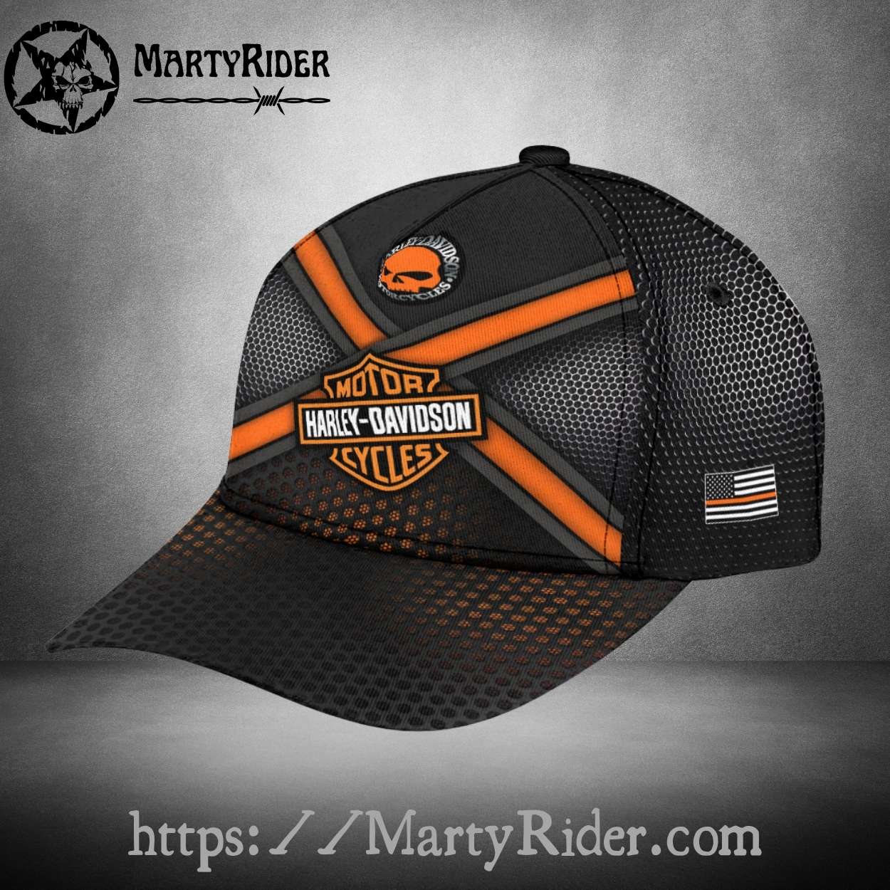Crisscross Mesh Harley Davidson Caps – Modern Bold Grid Crisscross Mesh Harley Davidson Caps – Modern Bold Grid