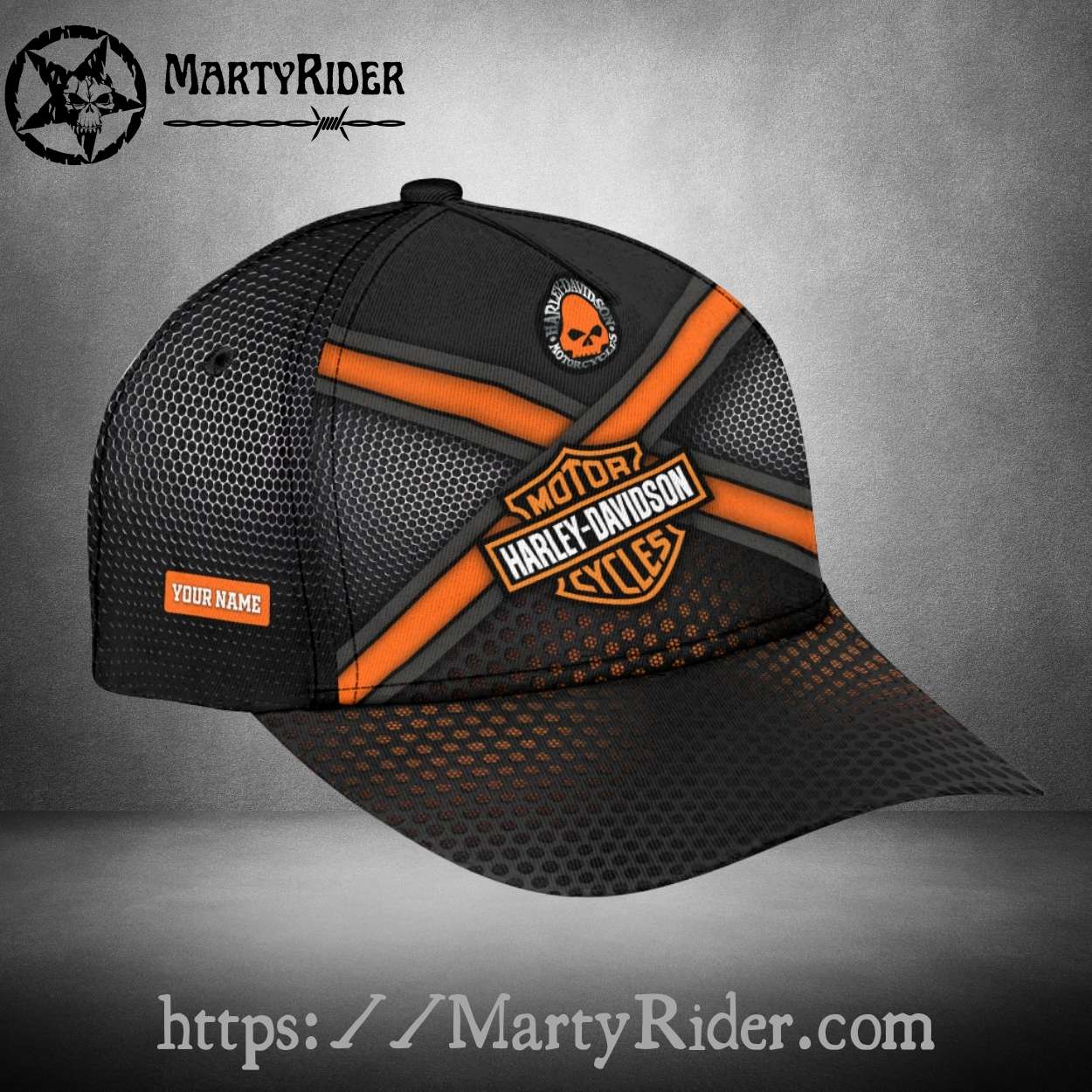 Crisscross Mesh Harley Davidson Caps – Modern Bold Grid Crisscross Mesh Harley Davidson Caps – Modern Bold Grid