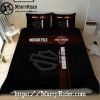 Minimal White Logo Center Harley Davidson Rugs