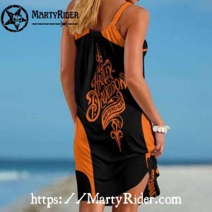 Custom Bold Harley Davidson Dresses Beachwear