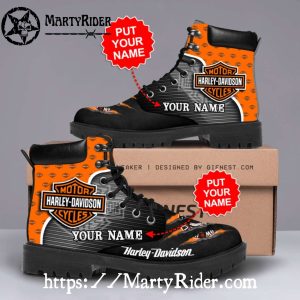Custom Name Harley Davidson Shoes Timberland Mens Boots