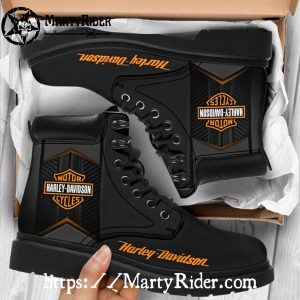 Dark Chevron Harley Davidson Shoes Timberland Riding Boots
