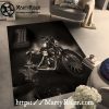 Bar and Shield Stripe Black Harley Davidson Rugs
