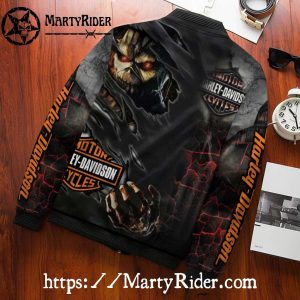 Dark Reaper Cracked Harley Davidson Bomber Jacket