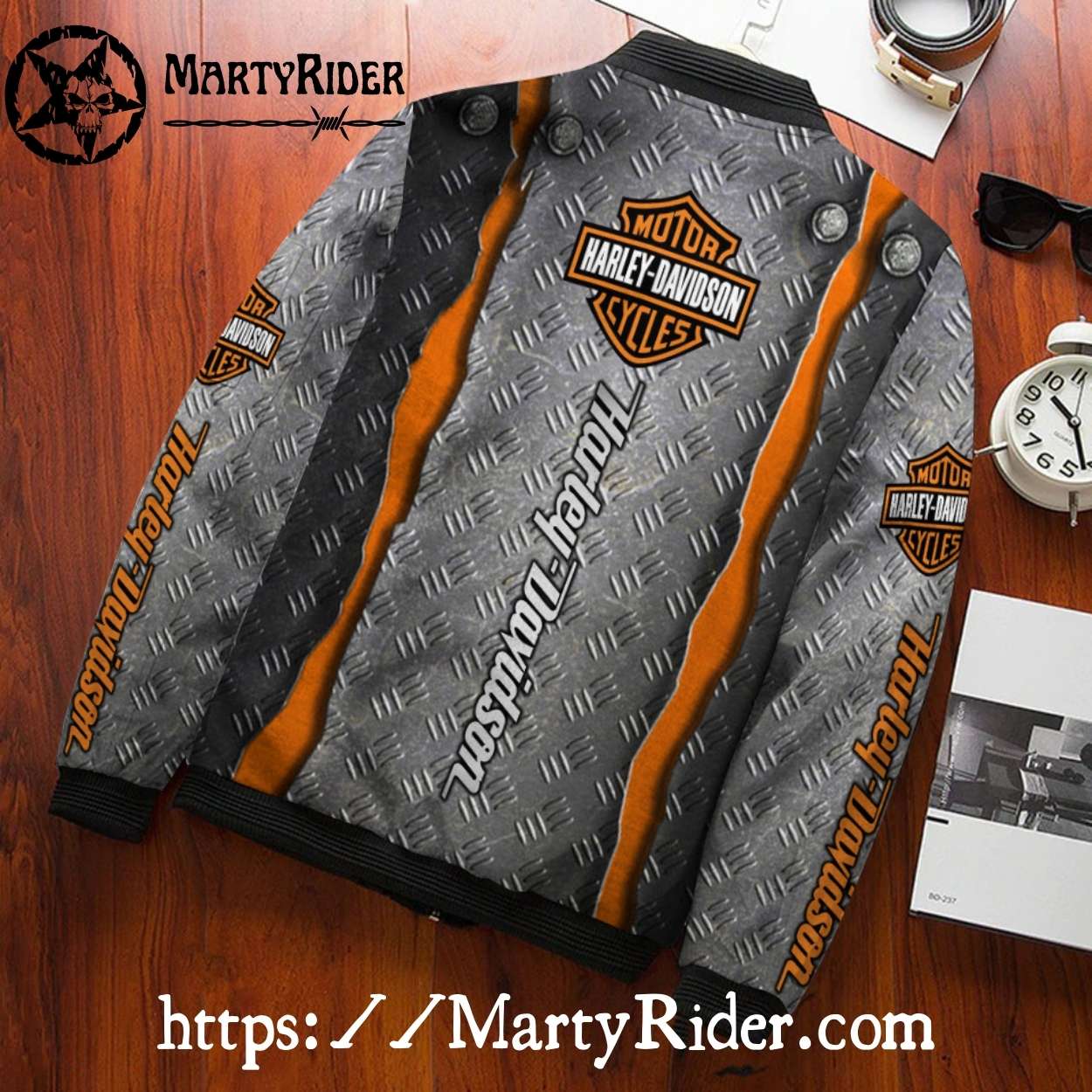 Diamond Plate Metal Look Harley Davidson Bomber Jackets Diamond Plate Metal Look Harley Davidson Bomber Jackets