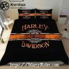 Elephant Skin Pattern Harley Davidson Bedding Sets Black and White