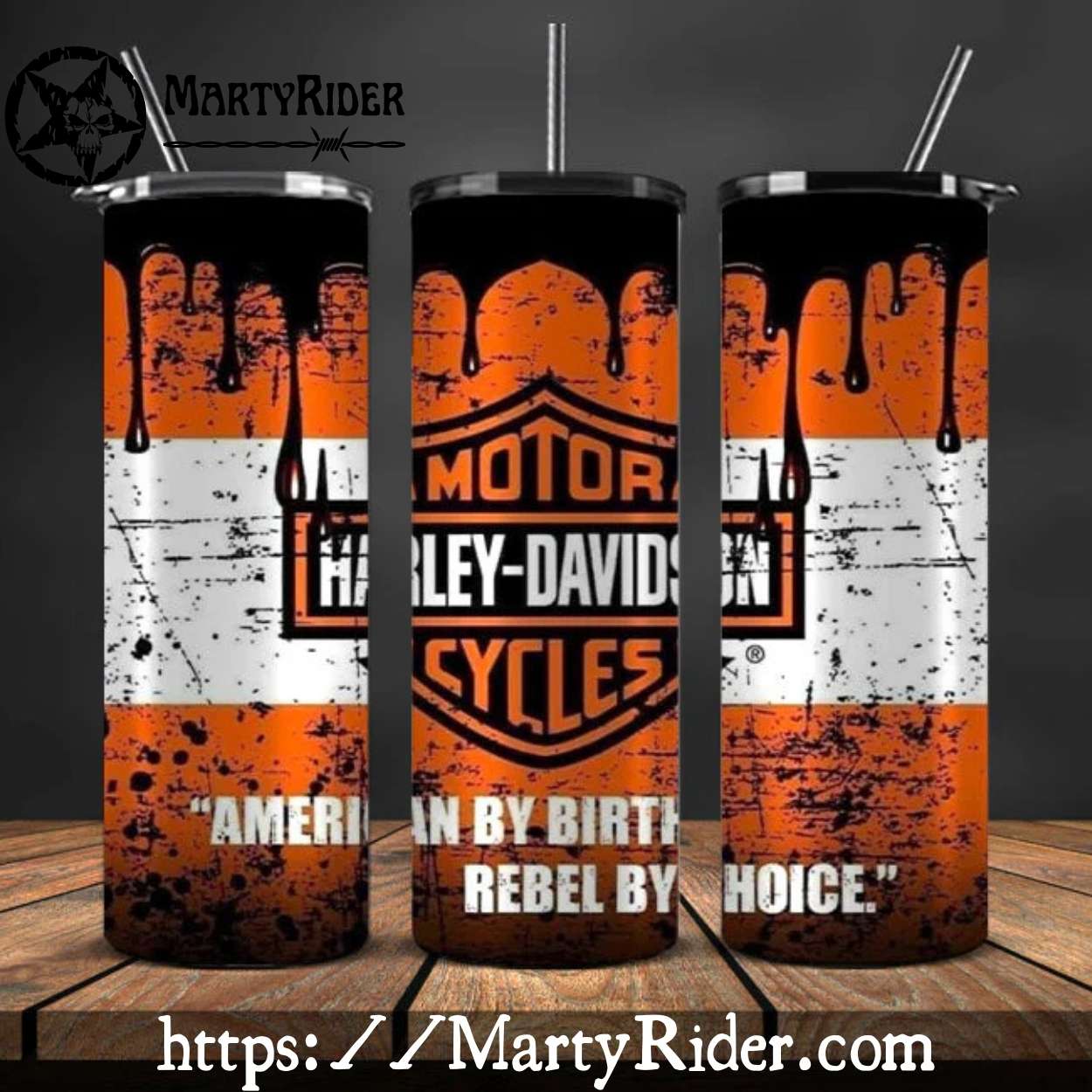 Dripping Paint Rebel Harley Davidson Tumblers 20oz Dripping Paint Rebel Harley Davidson Tumblers 20oz