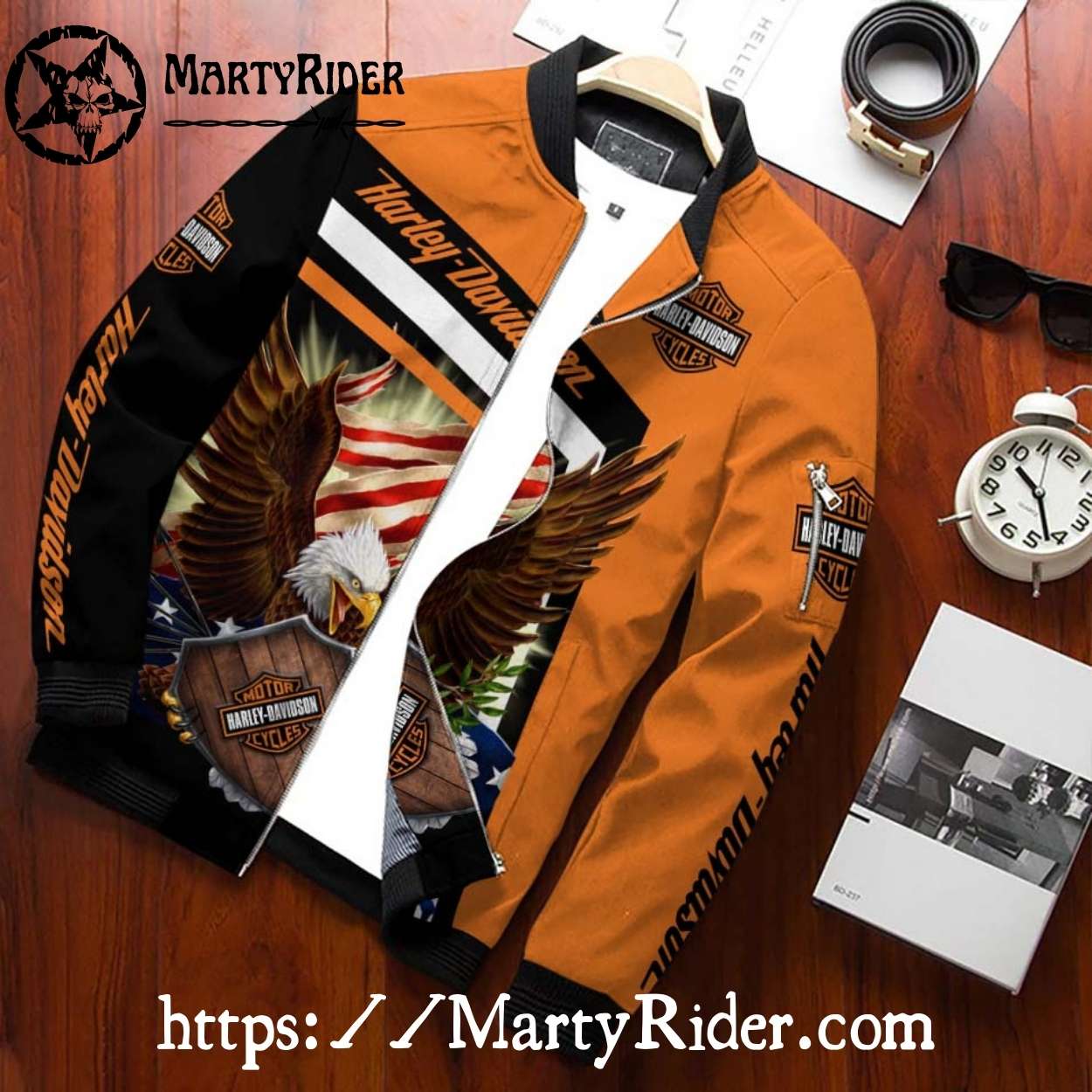 Eagle American Flag Harley Davidson Bomber Harley Jacket Eagle American Flag Harley Davidson Bomber Harley Jacket