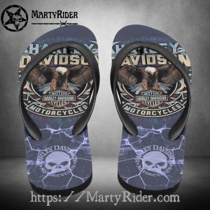 Eagle Badge Harley Davidson Flip Flops Lightning Vibe
