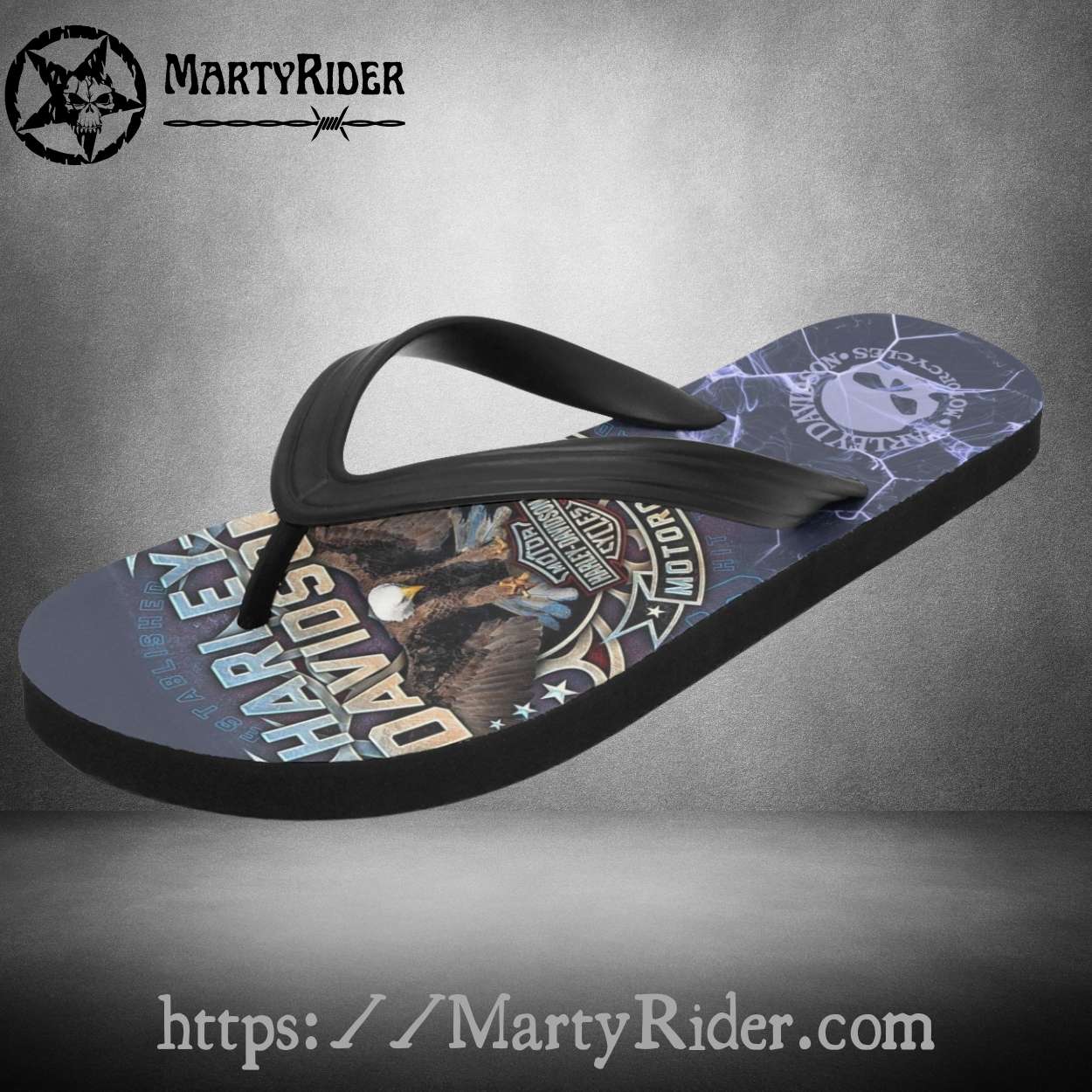 Eagle Badge Harley Davidson Flip Flops Lightning Vibe Eagle Badge Harley Davidson Flip Flops Lightning Vibe