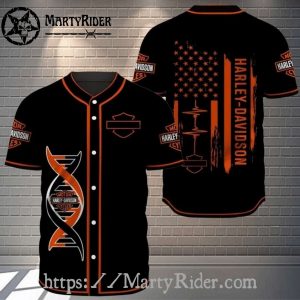 Eagle Biker Tattoo Art Harley-Davidson Jersey with Racing Stripes