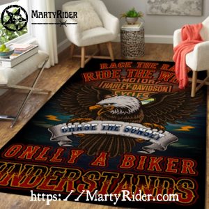 Eagle Chase the Sunset Harley Davidson Rugs