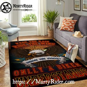 Eagle Chase the Sunset Harley Davidson Rugs