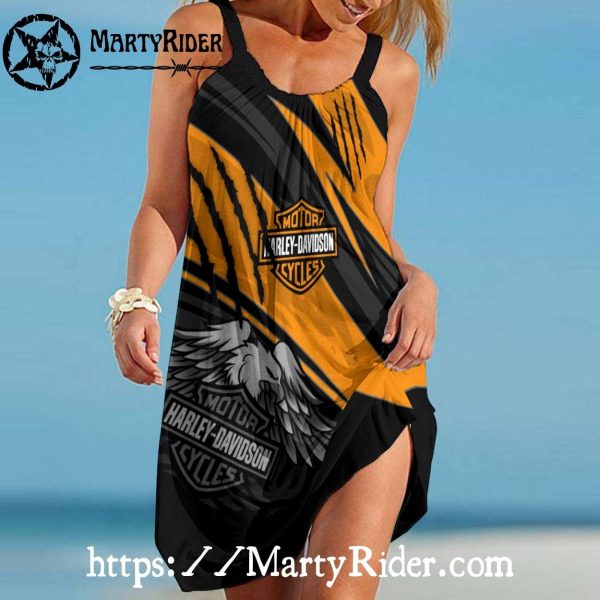 Eagle Claw Harley Davidson Beach Dress Bold Stripes
