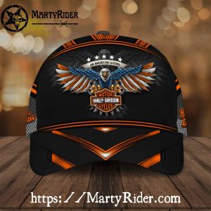 Eagle Wings American Legend Harley Davidson Caps – Orange