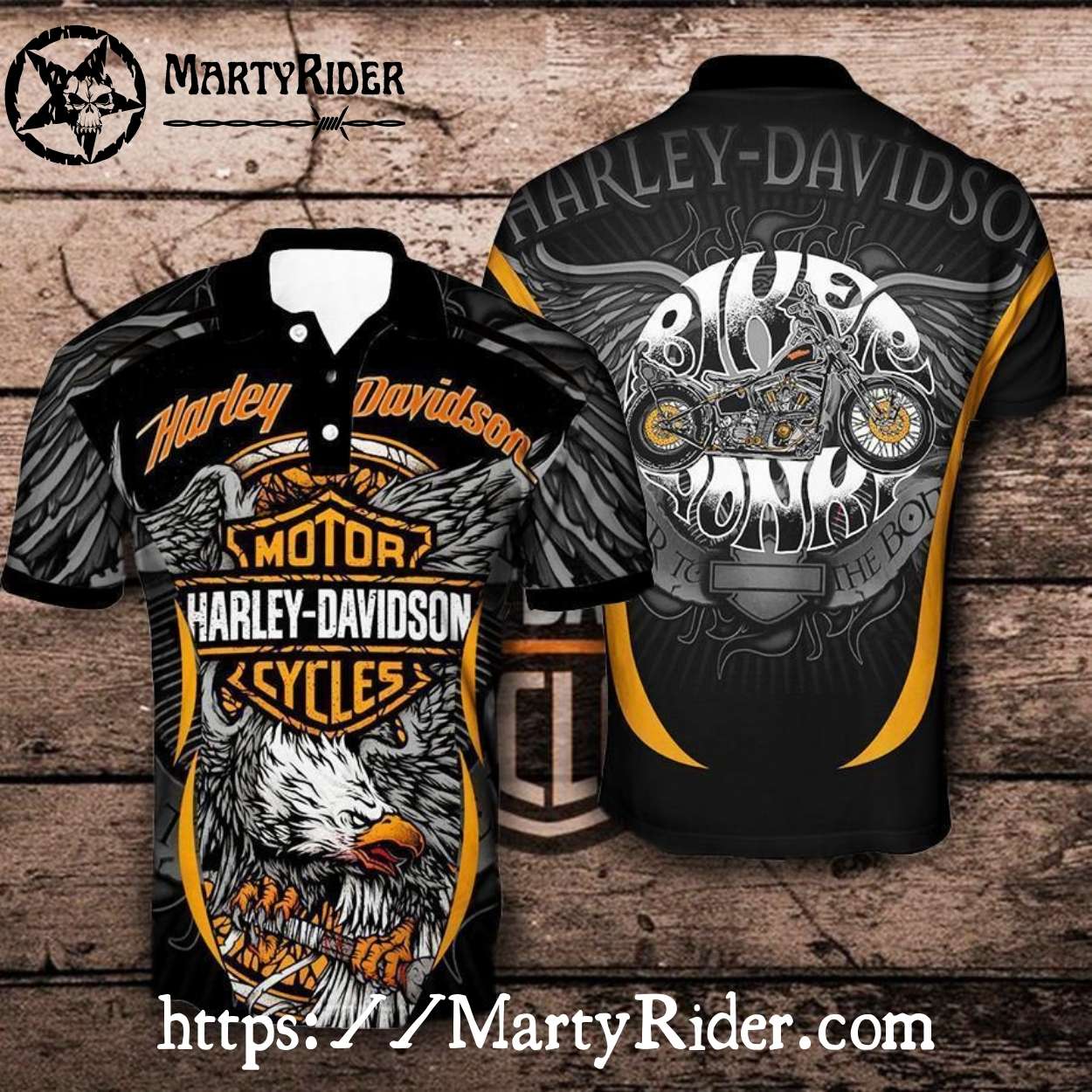 Eagle Wings Design Harley Davidson Polo Shirt Biker Art Eagle Wings Design Harley Davidson Polo Shirt Biker Art