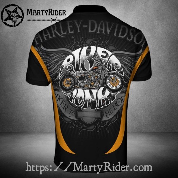 Eagle Wings Design Harley Davidson Polo Shirt Biker Art