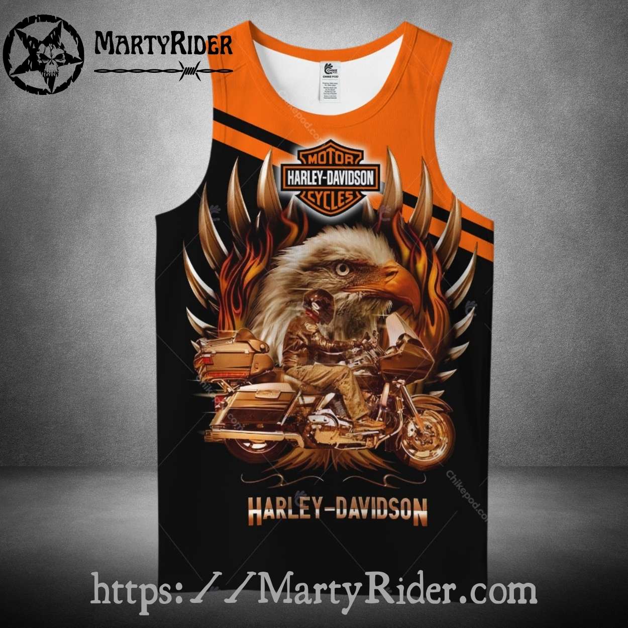 Eagle and Flame Motorcycle Harley Davidson Tank Top Eagle and Flame Motorcycle Harley Davidson Tank Top