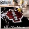 Flaming Skull Eagle Grip Harley Davidson Rugs