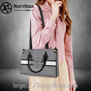 Elegant Gray Floral Harley Davidson Leather Bags