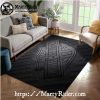 Biker Skull Flames Banner Harley Davidson Rugs