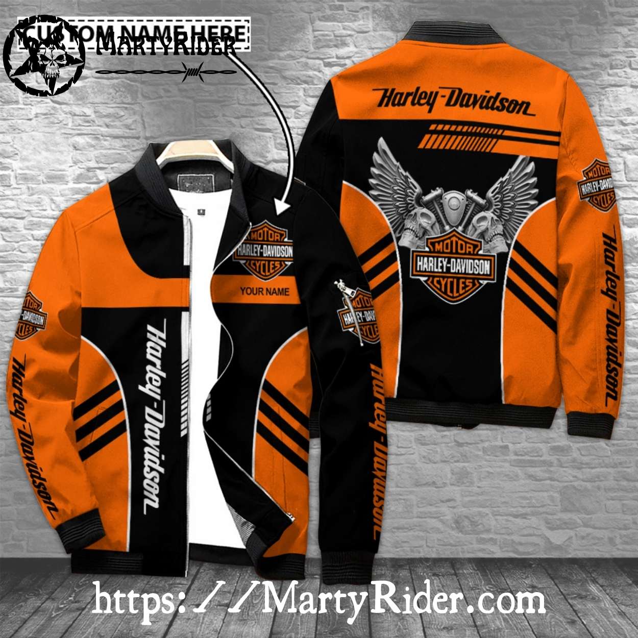 Engine Wing Design bomber Harley Davidson Bomber Jackets Engine Wing Design bomber Harley Davidson Bomber Jackets