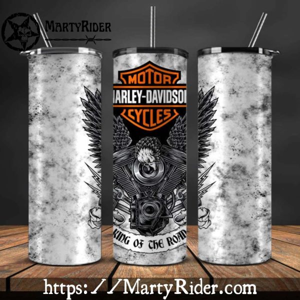 Engine Wings King Of The Road Harley Davidson Tumbler 20oz