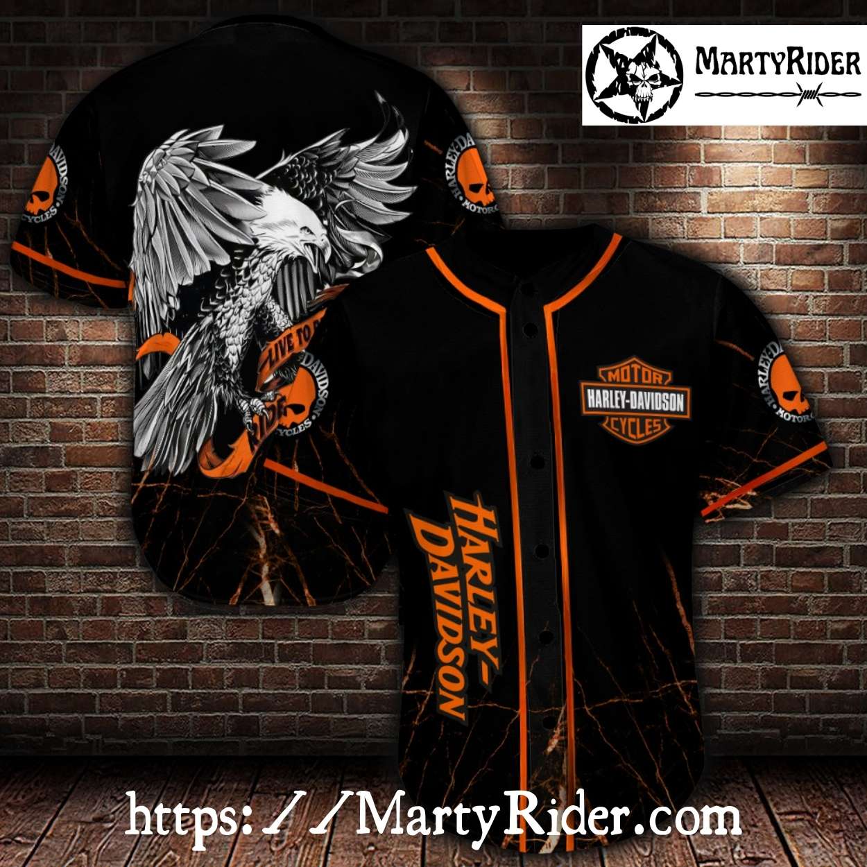 Fierce Eagle Claw Harley Davidson Baseball Shirt for Riders Fierce Eagle Claw Harley Davidson Baseball Shirt for Riders
