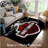 Flaming Bar and Shield Harley Davidson Rugs