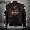 Burning Skull bomber harley fire theme harley davidson jacket