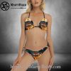 Eagle Flame Harley Davidson Bikinis Black and Bold