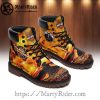 Grunge Script Harley Davidson Shoes With Monogram Texture