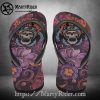 Retro Badges Harley Davidson Flip Flops Vintage Gray