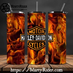 Full Flame Wrap Harley Davidson Tumblers 20oz
