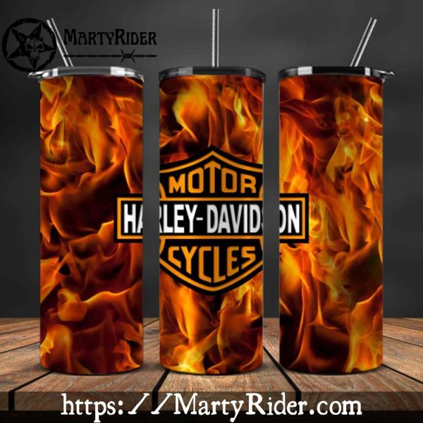 Full Flame Wrap Harley Davidson Tumblers 20oz
