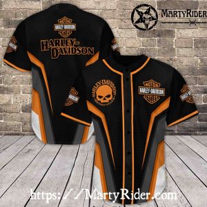Futuristic Armor Harley Davidson Baseball Jerseys Black