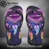 Zebra Stripe Harley Davidson Flip Flops Black White