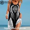 Flaming Skull Harley Davidson Beach Dress Bold Ride Style