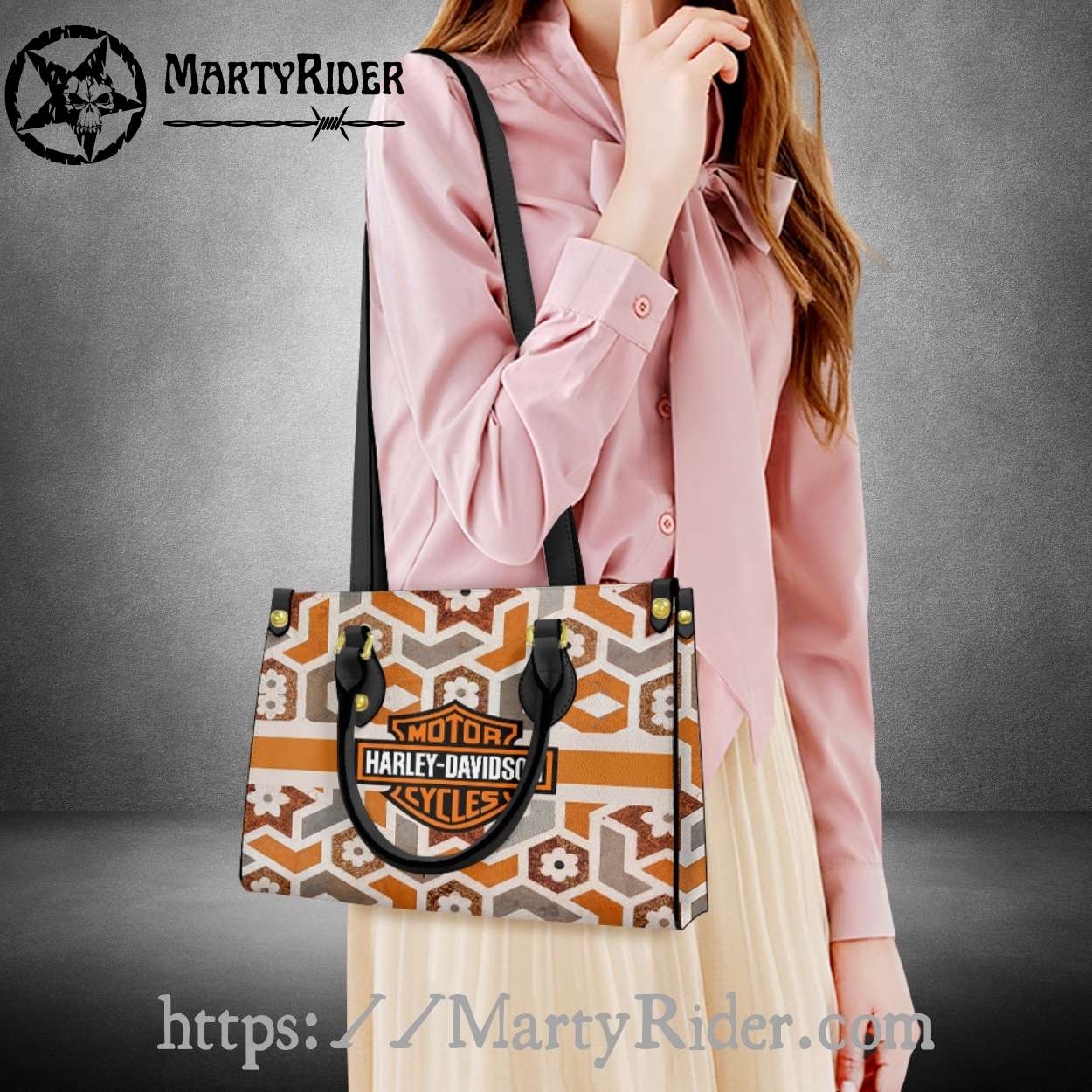 Geometric Floral Motif Harley Davidson Leather Bags Geometric Floral Motif Harley Davidson Leather Bags