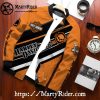 Custom Name Orange Harley Davidson Bomber Jacket