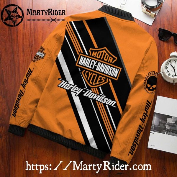 Geometric Racing Harley Davidson Bomber Jacket