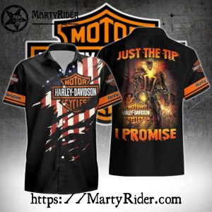Ghost Rider Just The Tip Harley Davidson Aloha Shirt