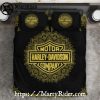 Ghostly Skull Stack Harley Davidson Bedding Set