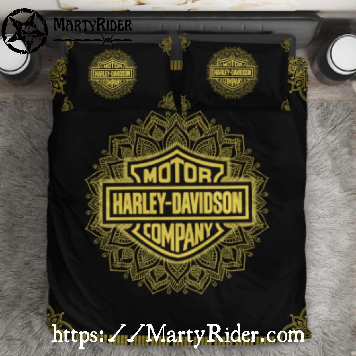 Gold Mandala Harley Davidson Company Bedding Sets Luxe Ride Gold Mandala Harley Davidson Company Bedding Sets Luxe Ride