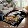 Brick Wall Rusty Badge Harley Davidson Rugs