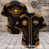 Lightning Fire Split Harley Davidson Baseball Jersey Shirt