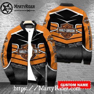 Gradient Stripe Classic bomber Harley Davidson Bomber Jacket