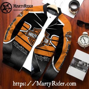 Gradient Stripe Classic bomber Harley Davidson Bomber Jacket