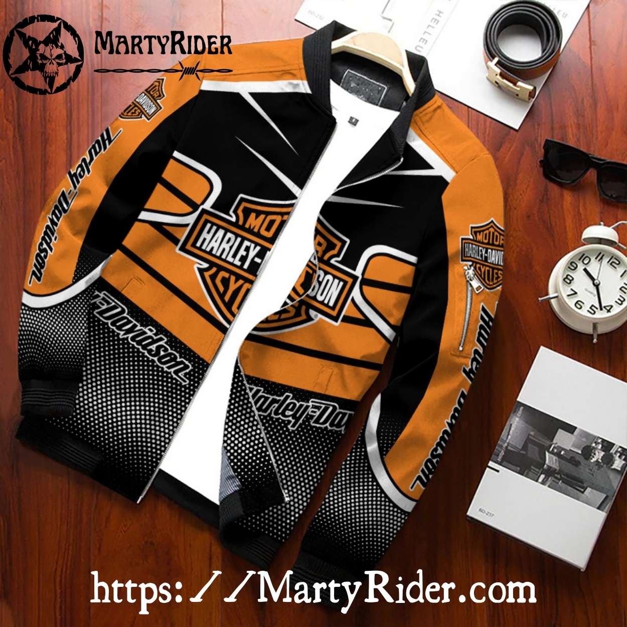 Gradient Stripe Classic bomber Harley Davidson Bomber Jacket Gradient Stripe Classic bomber Harley Davidson Bomber Jacket