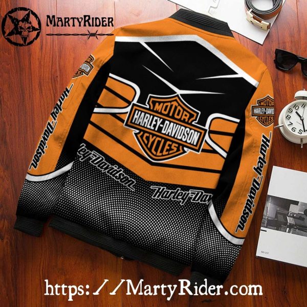 Gradient Stripe Classic bomber Harley Davidson Bomber Jacket